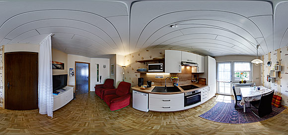 Wohnküche | Ferienwohnung Becker in Lauterbach | 360° Panorama Ansicht